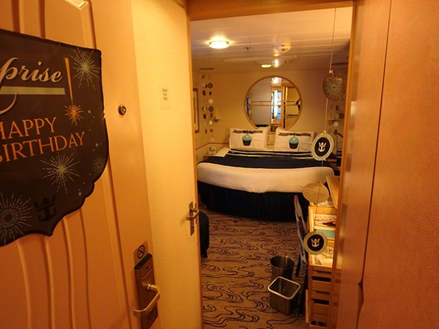 decorated cruise ship cabin